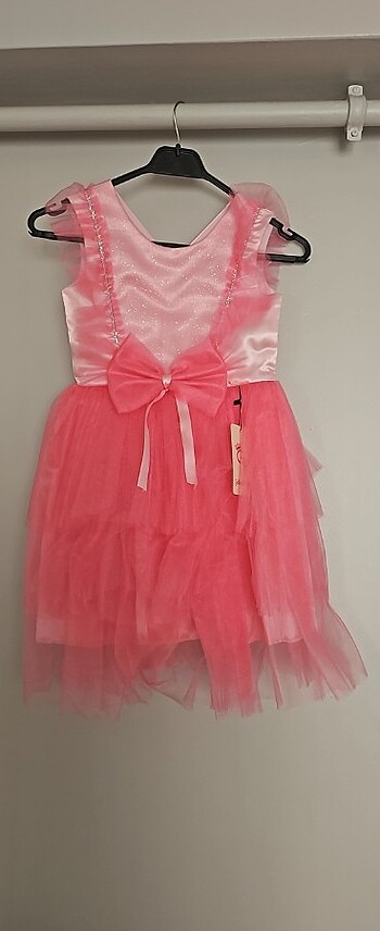 Kız çocuk abiye 6 yaş pembe yeni