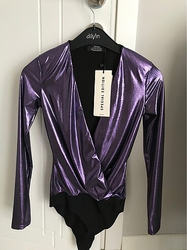 Bershka metalik bodysuit