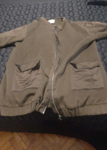 Gevşek Kesim Midi Kahverengi Kadın Ceket - Görsel 4