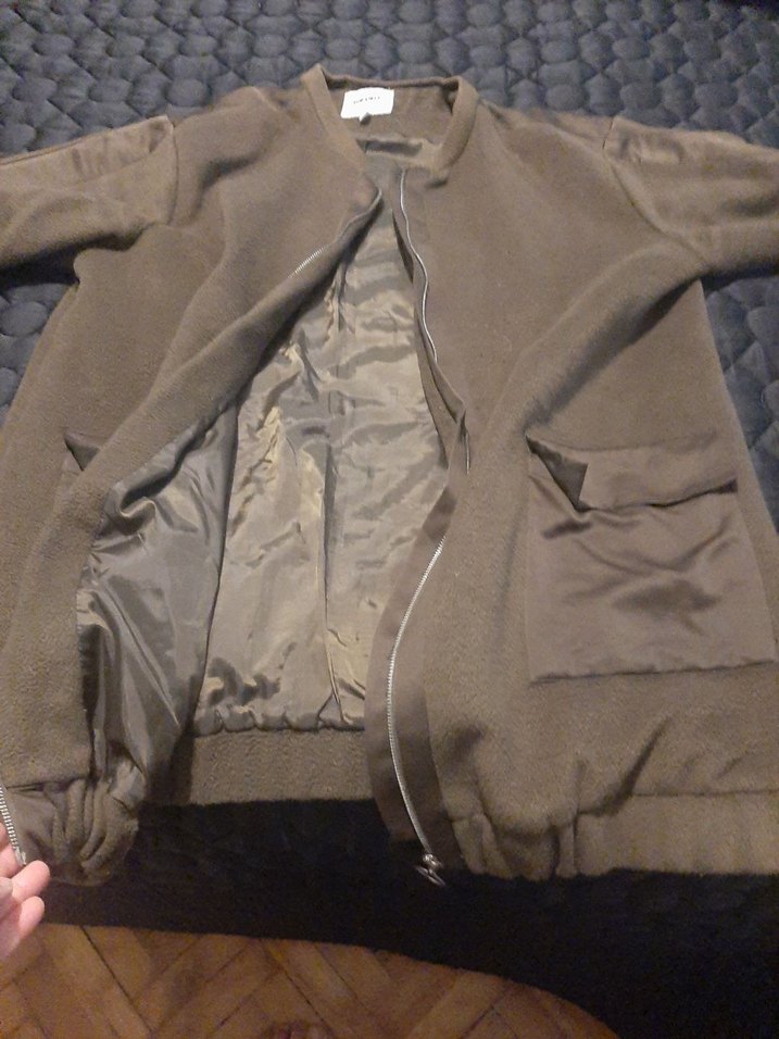 Gevşek Kesim Midi Kahverengi Kadın Ceket - Görsel 2