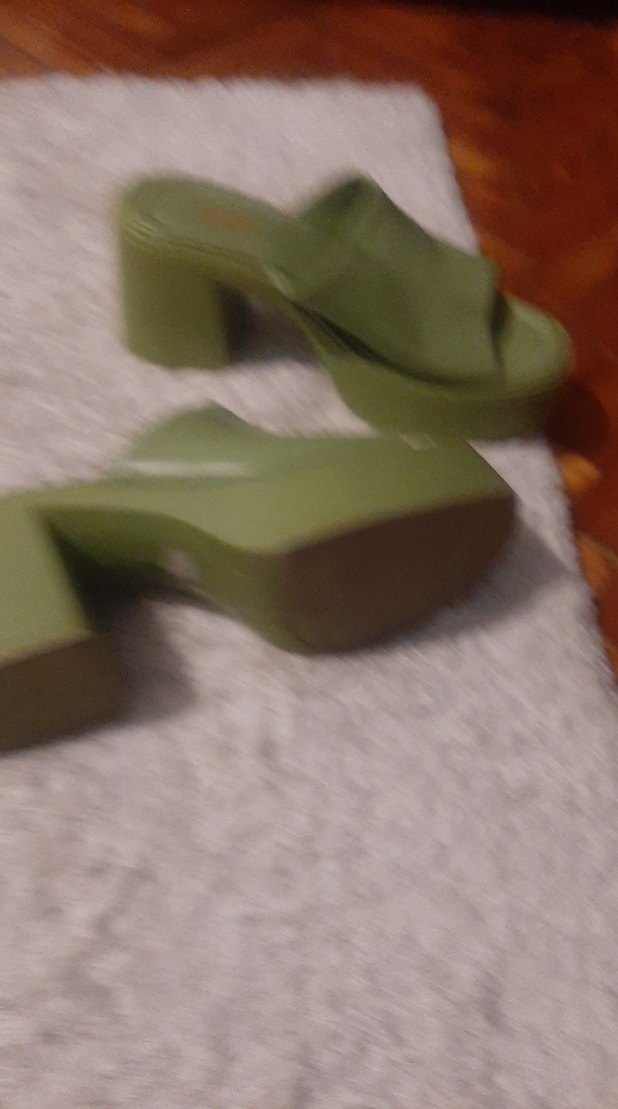 Yeşil Platform Topuklu Kadın Terlik - Görsel 3