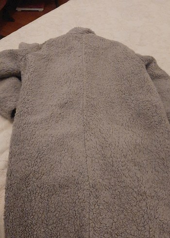 Kadın Gri Midi Boy Kürklü Kaban - Görsel 7