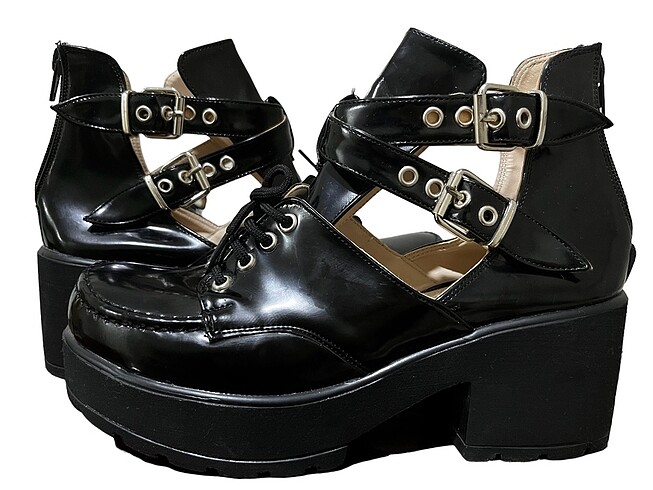 38 Beden Gotik platform siyah rugan
