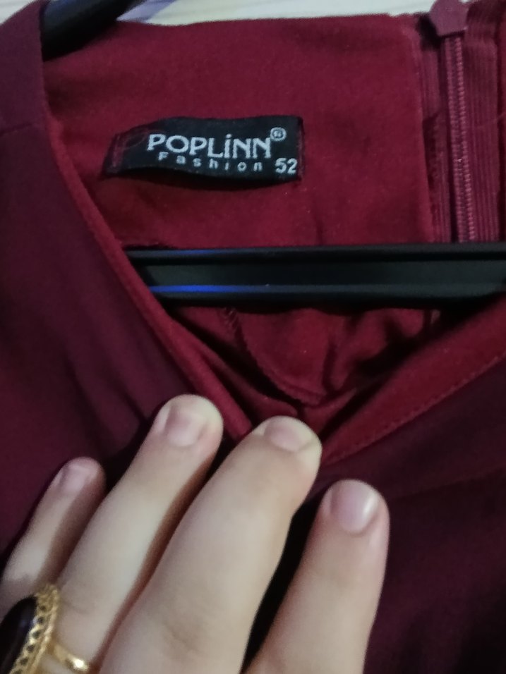 Bordo Uzun Kollu Nakışlı Kadın Abiye Elbise - Görsel 4