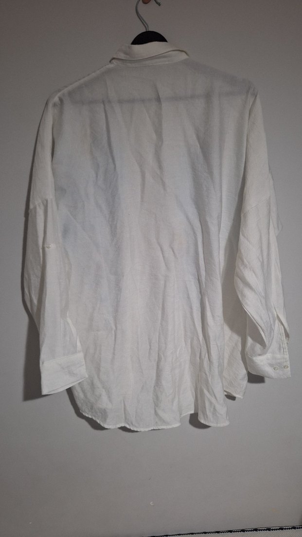 Nakışlı Pamuklu Uzun Kollu Gömlek - Görsel 4