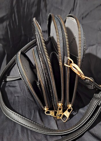 Desenli Deri Kadın Çapraz Çanta - Görsel 4