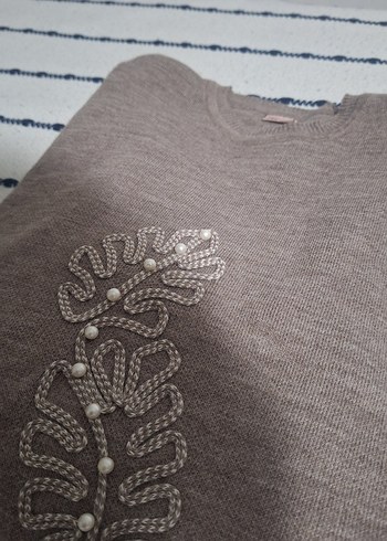 Nakışlı triko Kazak - Görsel 4