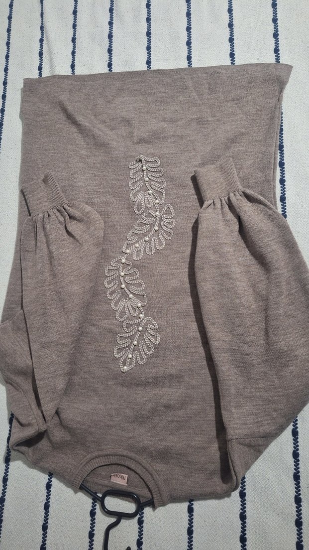 Nakışlı triko Kazak - Görsel 3