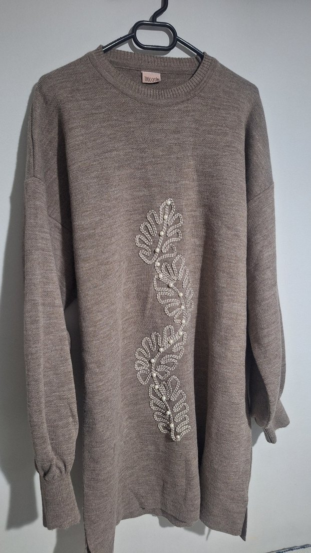 Nakışlı triko Kazak - Görsel 2