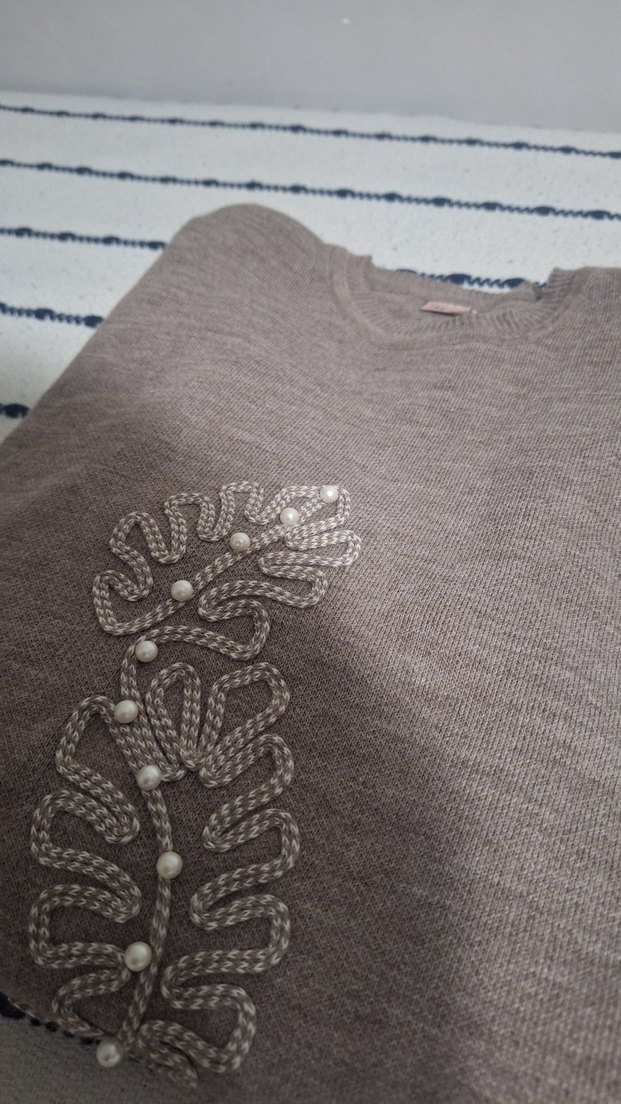 Nakışlı triko Kazak - Görsel 4