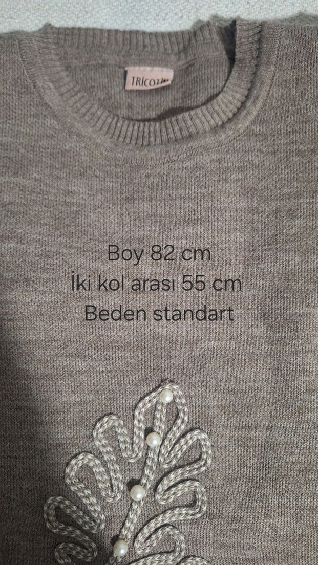 Nakışlı triko Kazak - Görsel 5