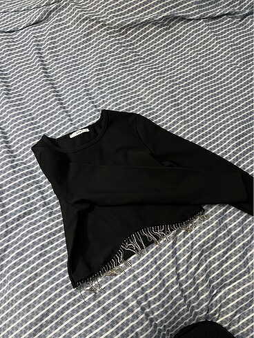 xs Beden Siyah crop