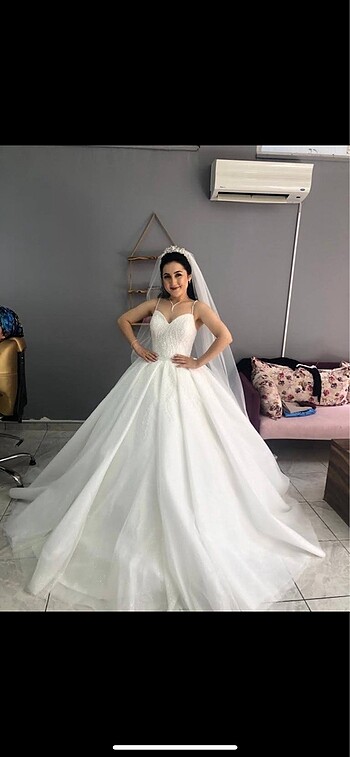 Prenses model gelinlik