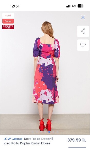 Lcw renkli elbise - Görsel 5