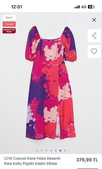 Lcw renkli elbise - Görsel 6