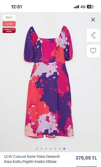 Lcw renkli elbise - Görsel 7