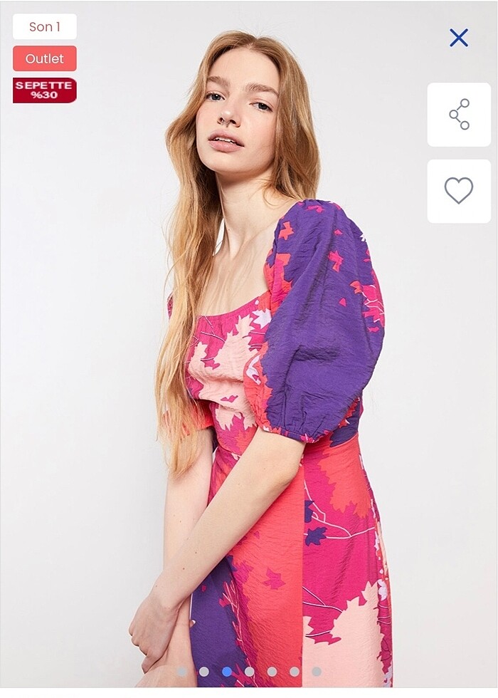 Lcw renkli elbise - Görsel 3