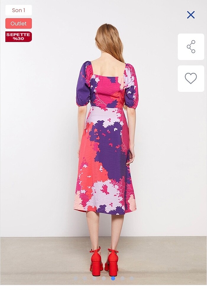 Lcw renkli elbise - Görsel 5