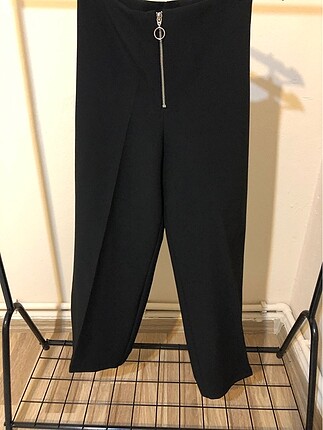 Siyah bol kumaş pantalon