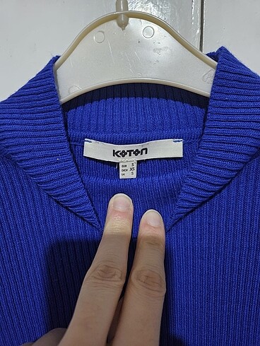 Koton mavi crop kazak