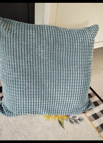 IKEA 50*50 cm kırlent kılıfı mavi tonları koyu turkuaz gibi