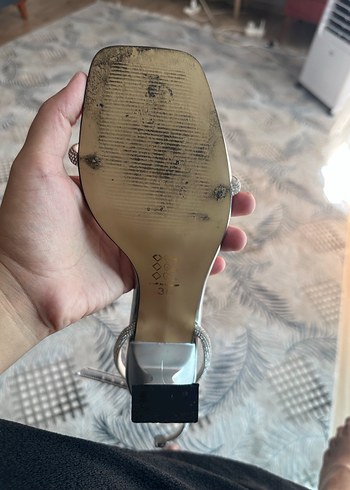 Abiye Kıvrımlı Tokalı Gri Yılan Desenli Stiletto