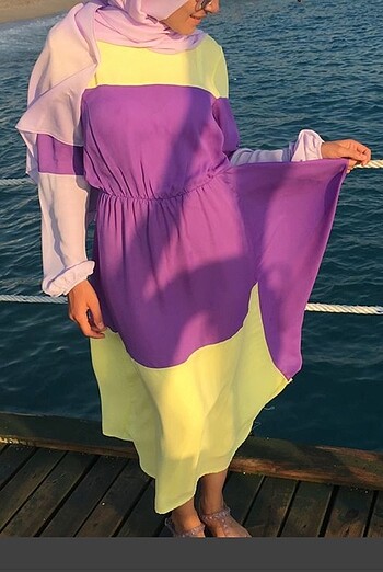 Plaj elbisesi tesettür yazlık elbise