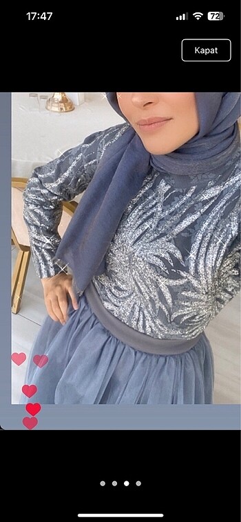 Abiye elbise pullu