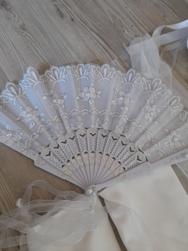 Dantel Detaylı Beyaz Bohem Gelin Aksesuarları - Görsel 2