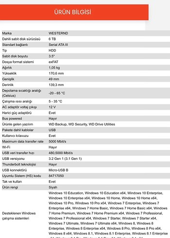 WD My Book 6 TB 3.5 USB 3.0 harici disk - Görsel 6