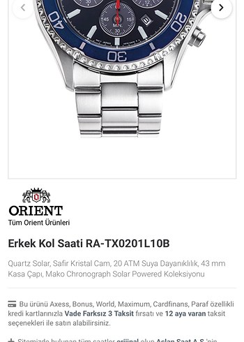 Orient Mako Chronograph Solar - Görsel 7