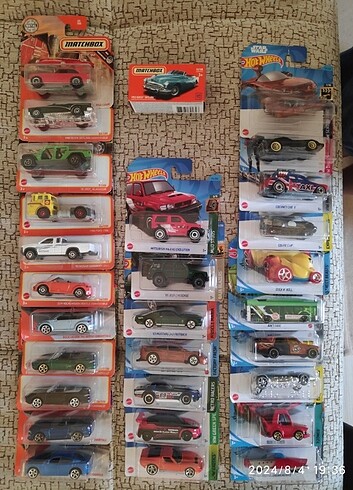 4 adet hotwheels matchbox diecast model araba