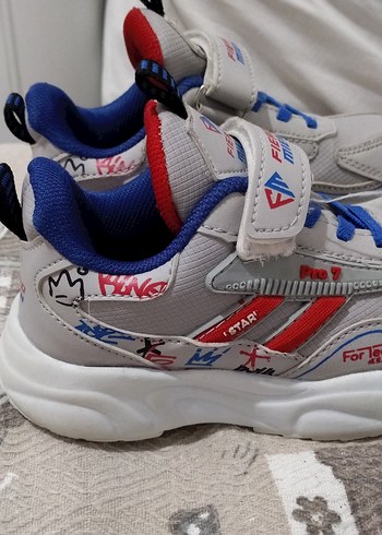 Diğer Gri Erkek Çocuk Spor Ayakkabı Velcro