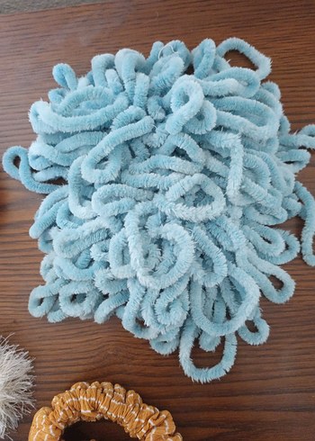 Renkli Bohem Örgü Lastik Toka Seti - Görsel 4