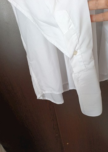 Beyaz Ata yaka gömlek - Görsel 6