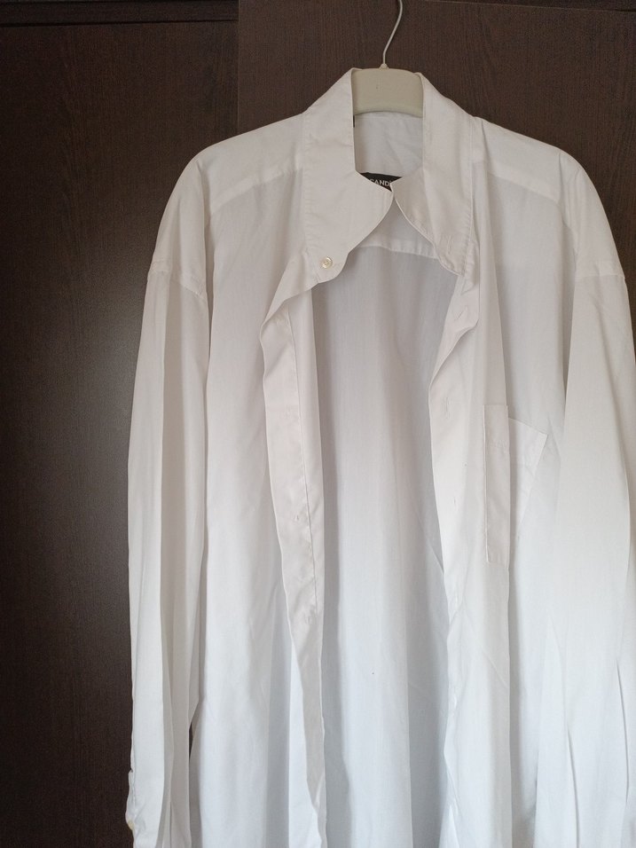 Beyaz Ata yaka gömlek - Görsel 5