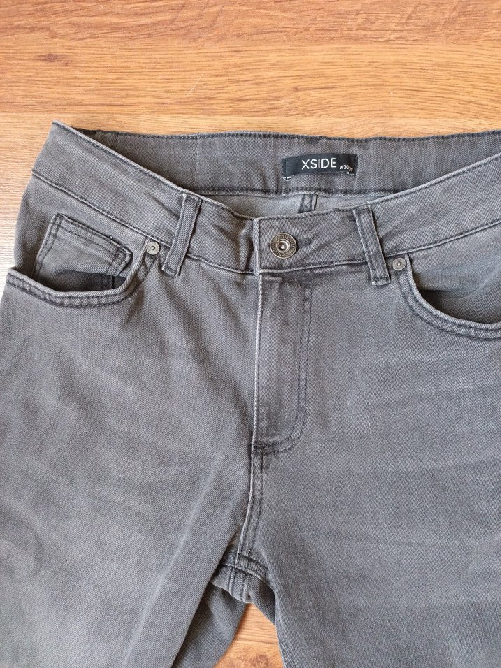 Gri Erkek Denim Jean Pantolon - Görsel 2