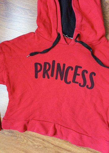 Kırmızı Kapüşonlu Baskılı Sweatshirt - Görsel 2