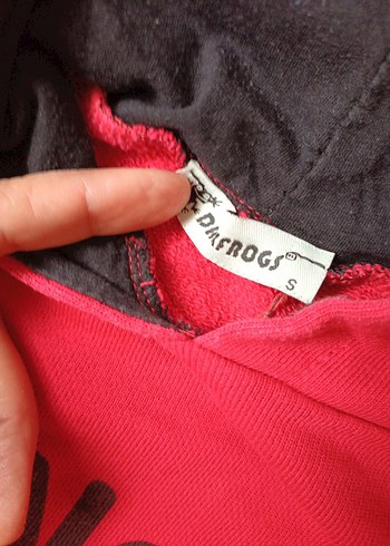 Kırmızı Kapüşonlu Baskılı Sweatshirt - Görsel 4