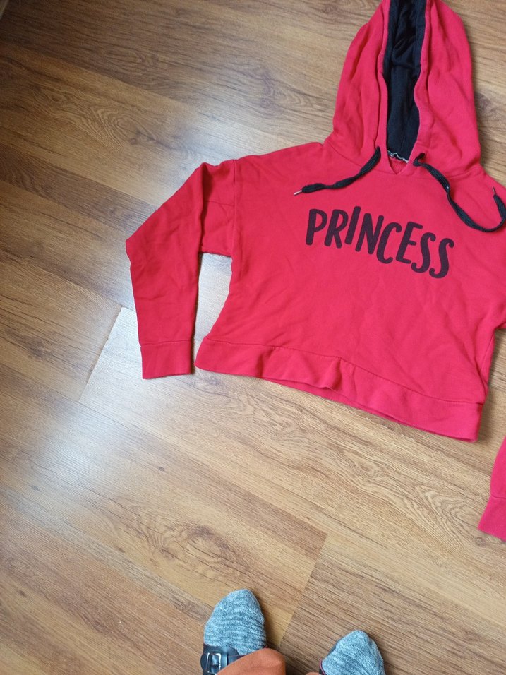 Kırmızı Kapüşonlu Baskılı Sweatshirt - Görsel 3