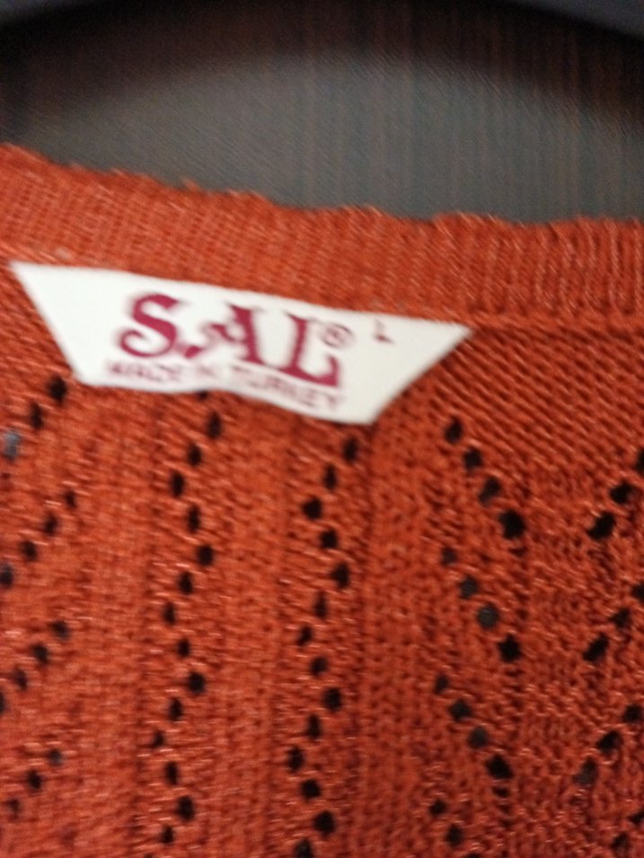 Bohem Tarz Kahverengi Örgü Kadın Yelek - Görsel 5