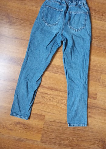 Gri Mavi Rahat Kesim Kadın Kot Pantolon - Görsel 4