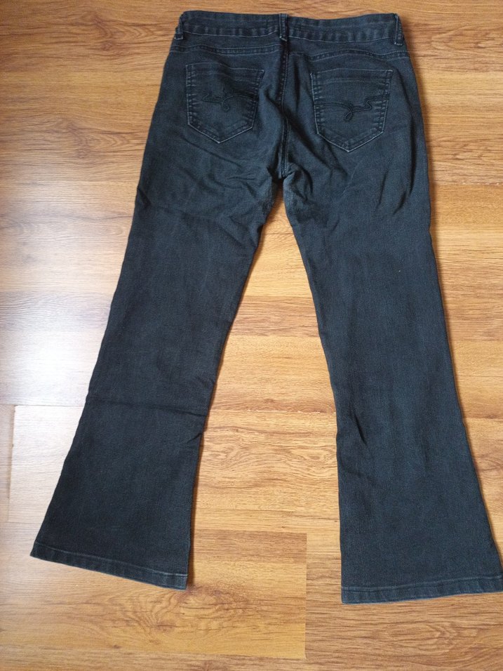 Kadın Siyah Midi Boy Denim Pantolon - Görsel 5