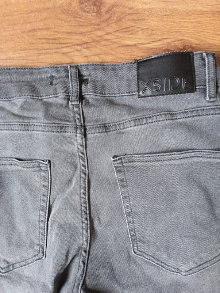 Gri Rahat Kesim Erkek Denim Pantolon - Görsel 5