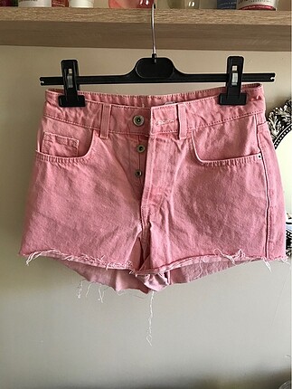 Zara pembe jean şort