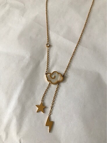 Diğer Çelik bulut gold kolye