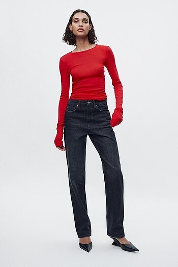 Zara boyfriend lacivert jean