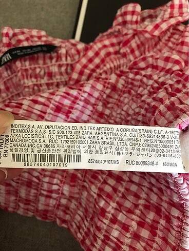 xs Beden pembe Renk Zara pötikare omzu açık bluz
