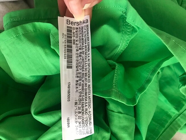 s Beden yeşil Renk Bershka yeşil mini elbise