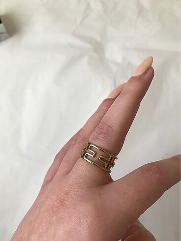  Beden Çelik gold yüzük 6 numara